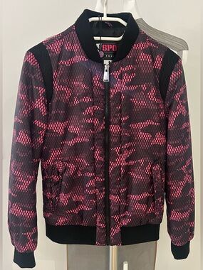 NWT Plein Sport Camo Bomber “Champion Sky” Women’s Size S